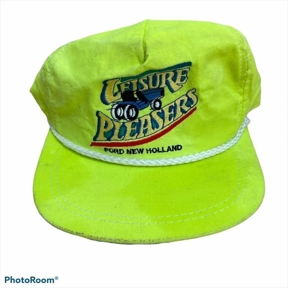 Leisure Pleasers Ford New Holland Vintage Hat Neon